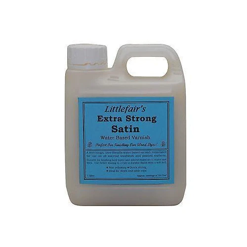 Littlefair's Water Based Varnish Extra Strong Satin 1ltr