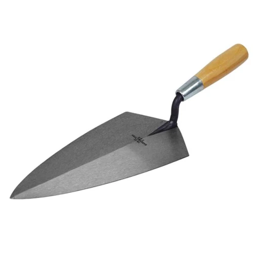 19 10in Philadelphia Pattern Brick Trowel Wooden Handle