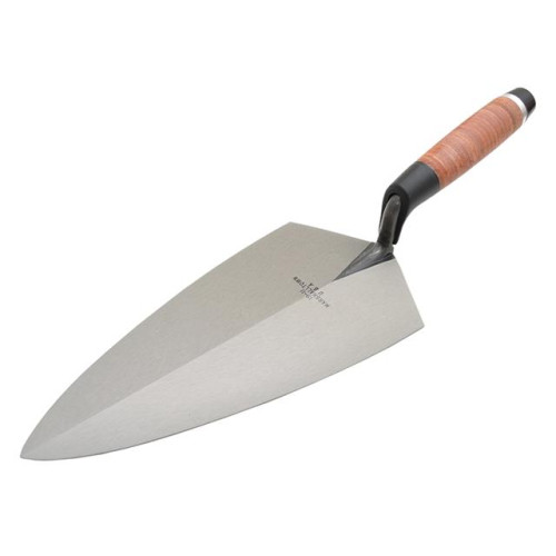 Marshalltown 19L 12in Philadelphia Pattern Brick Trowel Leather Handle
