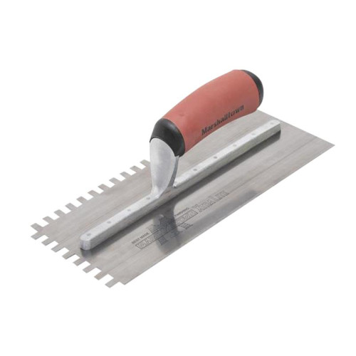 Marshalltown 6mm Stainless Steel Square Notched Trowel DuraSoftÂ® Handle 