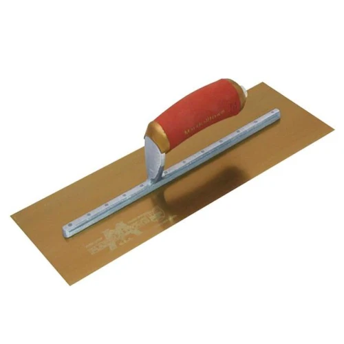 Marshalltown MPB145GSD Pre-Worn Plasterers Trowel Gold Stainless Steel 14 x 5in