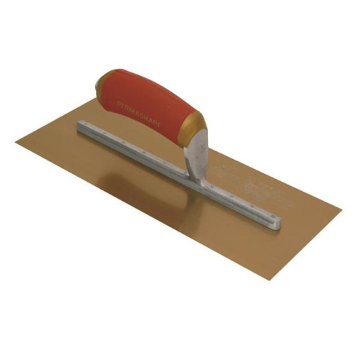 Marshalltown MPB7GSD Pre-Worn Plasterers Trowel Gold Stainless Steel 12 x 5in