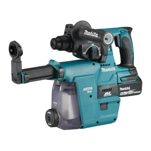 Makita DHR242RTJW SDS Plus BL Hammer Drill + Extractor 18V 2 x 5.0Ah Li-ion
