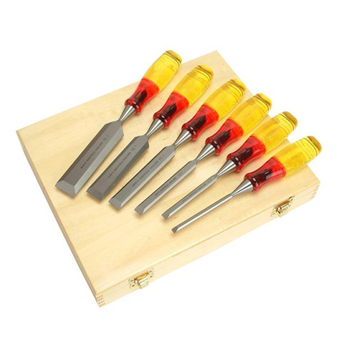 Irwin Marples M373 Bevel Edge Chisel Splitproof Handle Set 6: 6, 10, 12, 18, 25, & 32mm