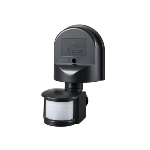Meridian Lighting Wall Mounted PIR Motion Detector Black