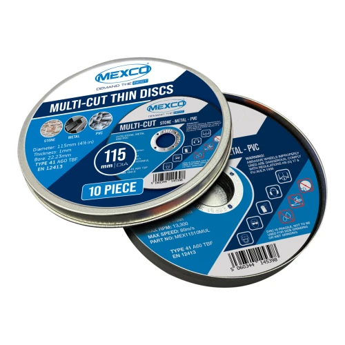 Mexco 115mm Multi-cut Thin Cutting Disc Pack 10