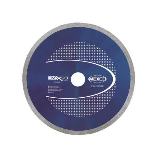 Mexco X90 Grade Ceramic Materials Diamond Blade 200 x 25.4mm