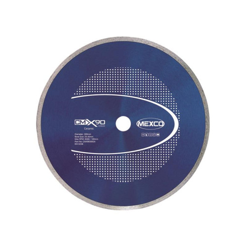 Mexco X90 Grade Ceramic Materials Diamond Blade 300 x 25.4mm