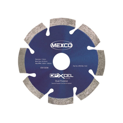 Mexco XCEL Grade Dual Purpose Diamond Blade 115 x 22mm
