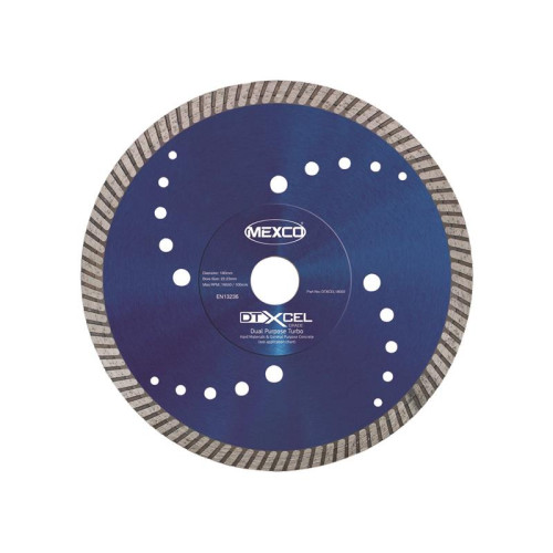 Mexco XCEL Grade Dual Purpose Turbo Diamond Blade 180 x 22mm