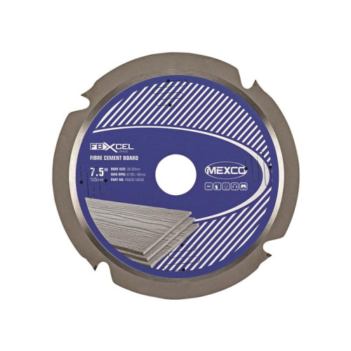 Mexco Fibre Cement Board PCD Blade 185 x 30mm x 4T