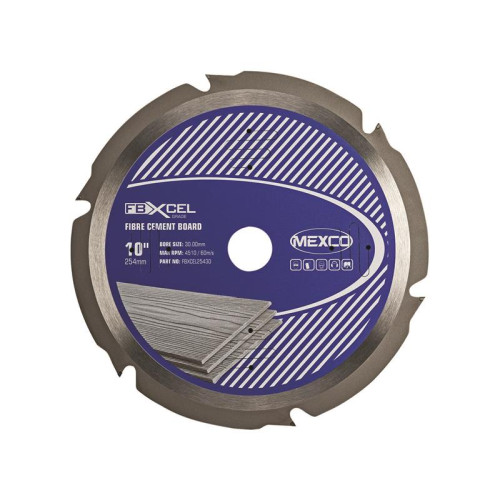 Mexco Fibre Cement Board PCD Blade 254 x 30mm x 6T