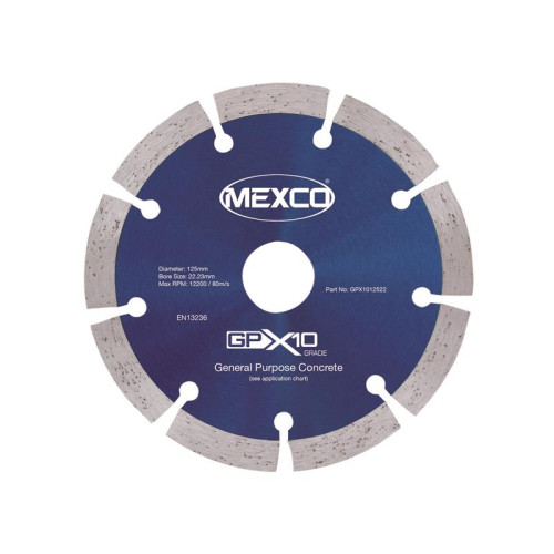 Mexco GPX10 Concrete Diamond Blade 125 x 22mm