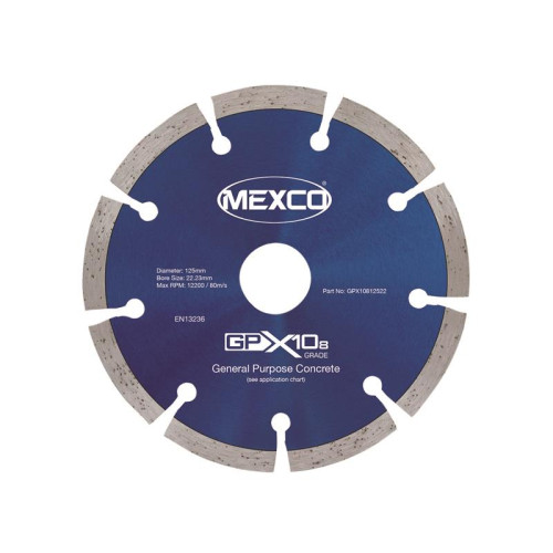 Mexco GPX10-8 Concrete Diamond Blade 125 x 22mm
