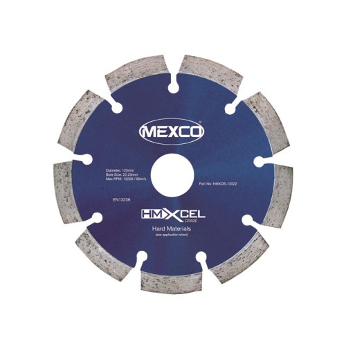 Mexco XCEL Grade Hard Materials Diamond Blade 125 x 22mm