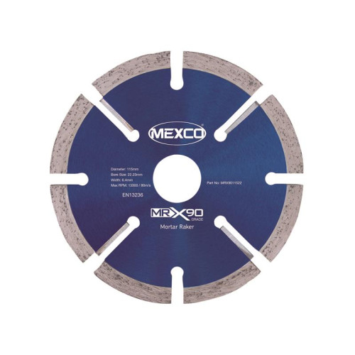 Mexco X90 Grade Mortar Raking Diamond Blade 115 x 22mm