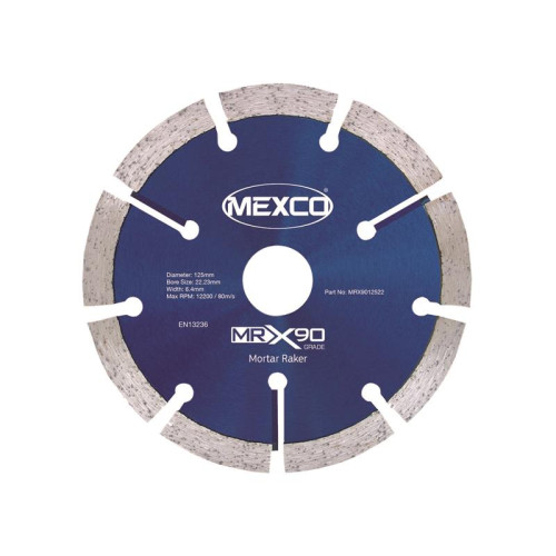 Mexco X90 Grade Mortar Raking Diamond Blade 125 x 22mm