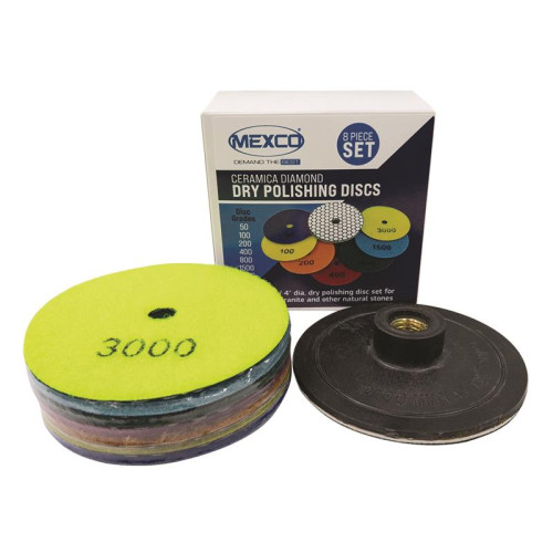 Mexco Ceramica Diamond Dry Polishing Kit, 8 Piece