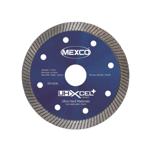 Mexco UHXCEL+ Ultra Hard Plus Diamond Blade 115 x 22mm
