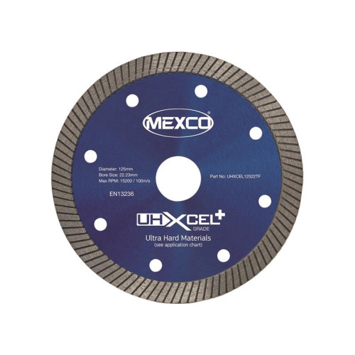 Mexco UHXCEL+ Ultra Hard Plus Diamond Blade 125 x 22mm
