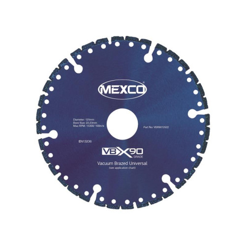 Mexco VBX90 Grade Universal Diamond Blade 125 x 22mm