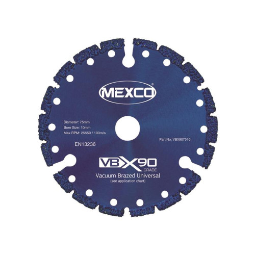 Mexco VBX90 Grade Universal Diamond Blade 75 x 10mm