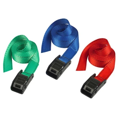Masterlock Lashing Straps with Metal Buckle 2.5m (Pack of 2) Coloured