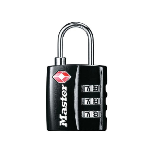 Masterlock TSA 3 Digit Combination Black 30mm Padlock