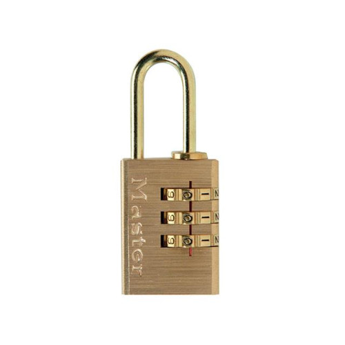 Masterlock Brass Finish 20mm 3 Digit Combination Padlock