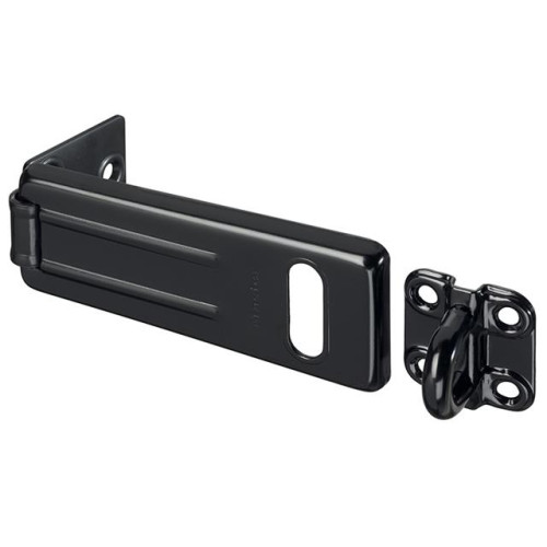 Masterlock Wrought Steel Hasp 115mm - Black Matt