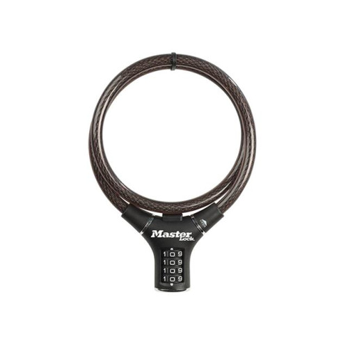 Masterlock Black Steel Rigid Combination Cable 0.9m x 12mm