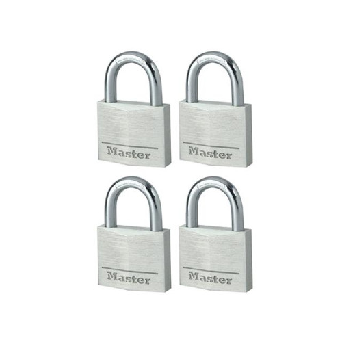 Masterlock Aluminium 40mm Padlock 4 Pin - Keyed Alike x 4