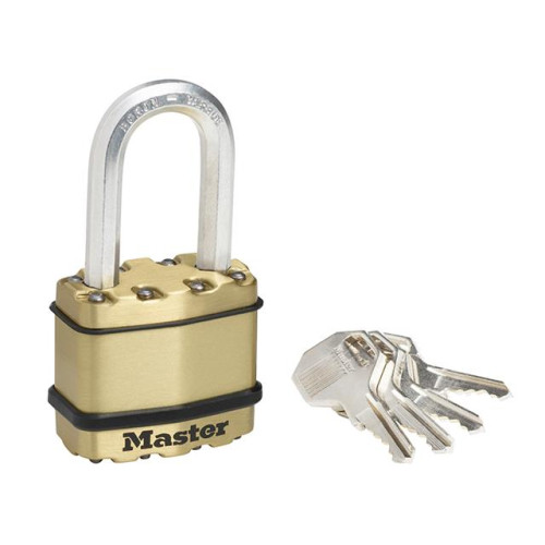 Masterlock Excell Brass Finish 45mm Padlock 4 Pin - 38mm Shackle