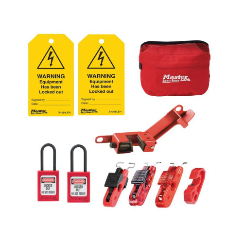Masterlock Electrical Lockout Kit, 9 Piece