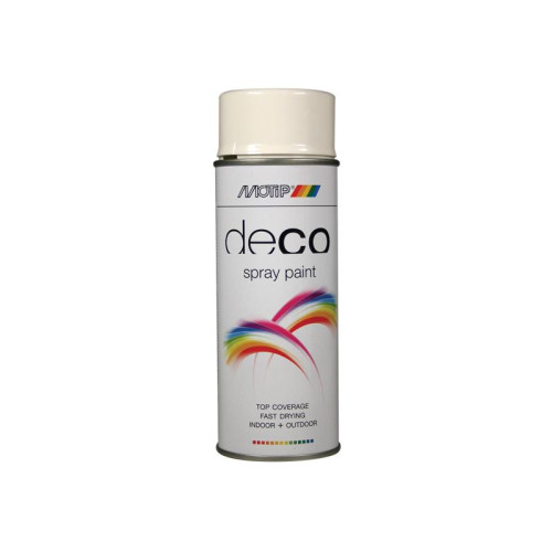Motip Deco Spray Paint High Gloss RAL 9010 White 400ml