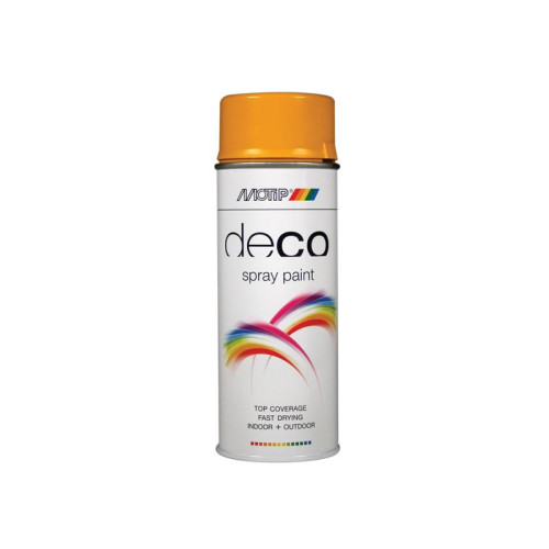 Motip Deco Spray Paint High Gloss RAL 1004 Gold Yellow 400ml