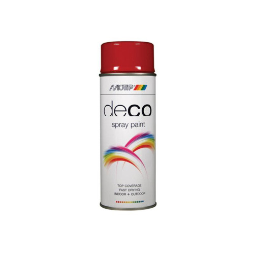 Motip Deco Spray Paint High Gloss RAL 3002 Carmine Red 400ml