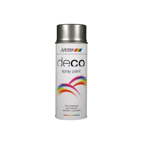 Motip Deco Spray Paint High Gloss RAL 9007 Grey Aluminium 400ml