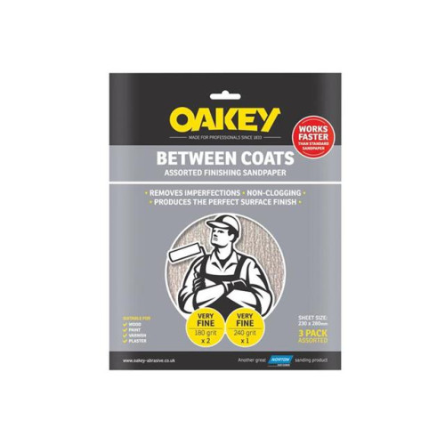 Oakey Between Coats Silicon Carbide Sheets 230 x 280mm Super Fine 320g (3)