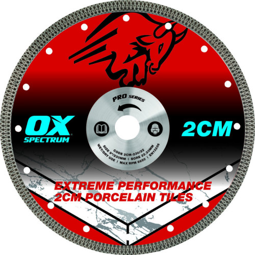 OX Pro 2CM Porcelain Cutting Blade 230mm x 22.23mm