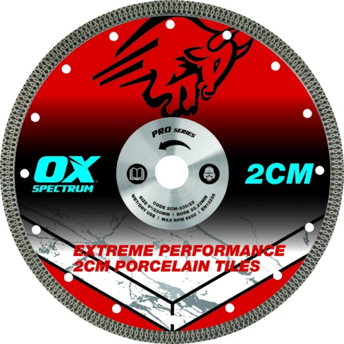 OX Pro 2CM Porcelain Cutting Blade 230mm x 22.23mm