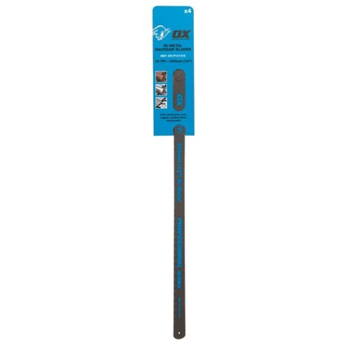 Ox Pro 12" Hacksaw Blades 18TPI Pack 4