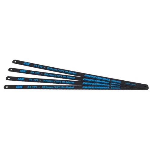 Ox Pro 12" Hacksaw Blades 24TPI Pack 4