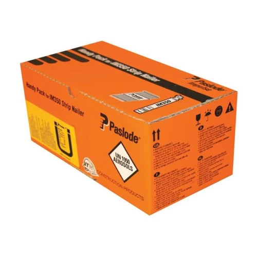 Paslode 3.1 x 75mm 350 Ring Nails Stainless Steel Finish Box of 1100 + 1 Fuel Cell