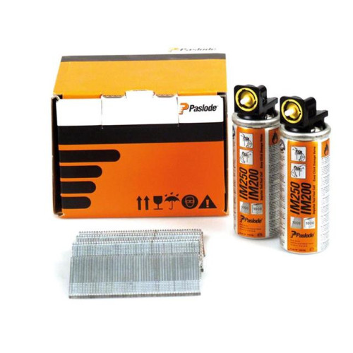 Paslode 32mm IM65 Galvanised Straight Brads 2000 2 x Fuel Cells