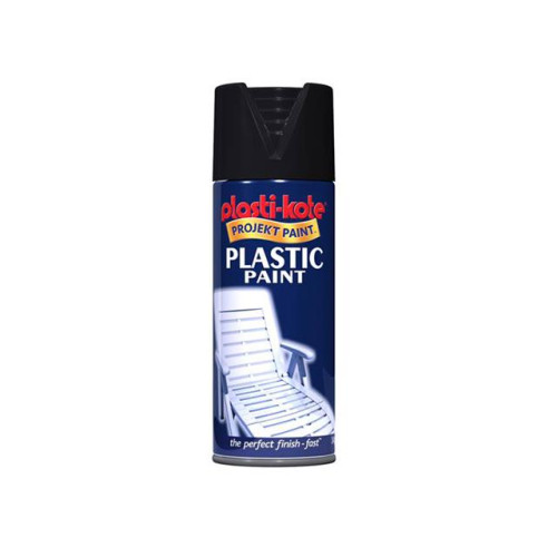 Plastic Paint Spray Black Gloss 400ml