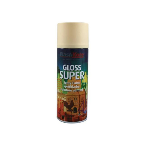 Plastikote Gloss Super Spray Antique White 400ml