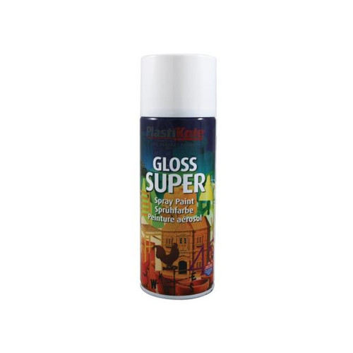 Plastikote Gloss Super Spray White RAL 9016 400ml
