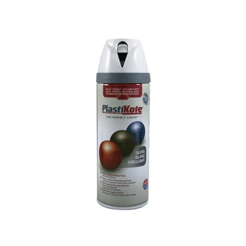 Plastikote Twist & Spray Gloss Pure Brilliant White 400ml