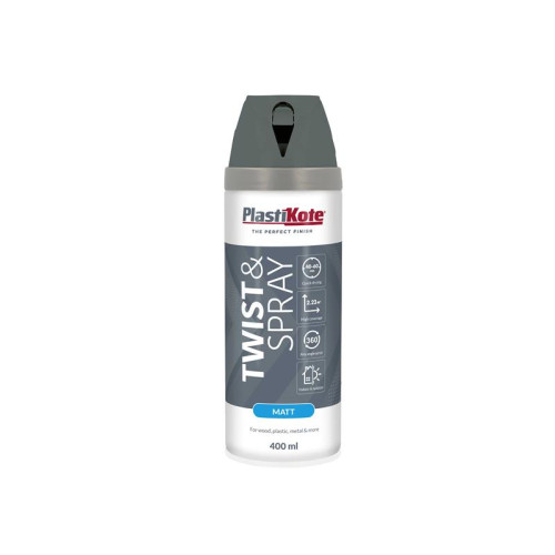 PlastiKote Twist & Spray Matt 400ml Blue Steel
